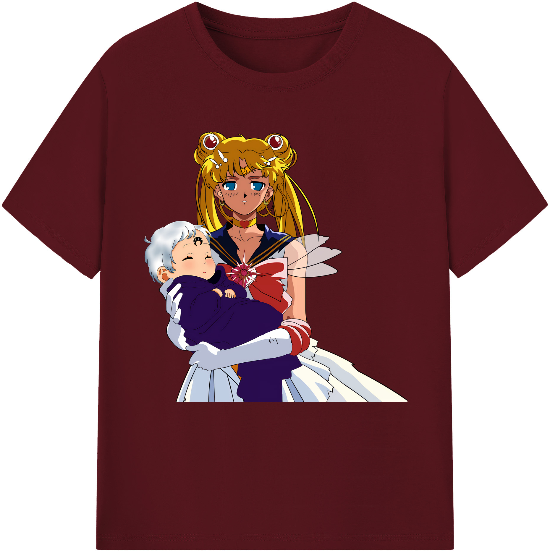 （画像用） 美少女戦士セーラームーン 月野 うさぎ つきの うさぎ Sailor Moon Tsukino Usagi 綿100％半袖Tシャツ（フロントプリント）